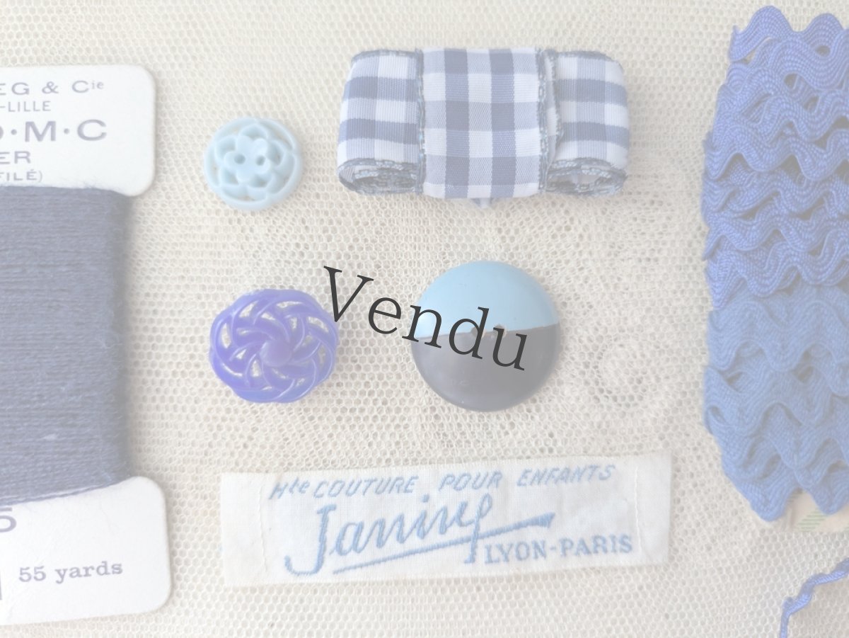 画像6: フランス蚤の市　メルスリーセット《Bleu》 (6)