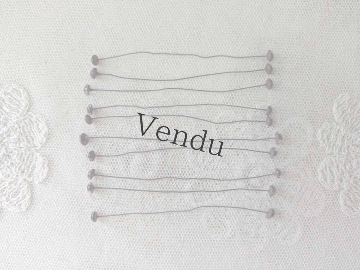 画像2: フランスヴィンテージ グラスアイ 5本セット／コーヒーブラウン4mm (2)