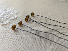画像3: フランスヴィンテージ グラスアイ 5本セット／イエロー6mm (3)