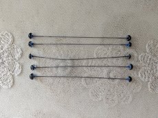 画像2: フランスヴィンテージ グラスアイ 5本セット／水色6mm (2)