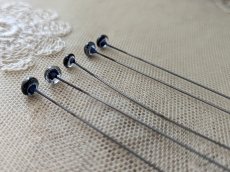 画像3: フランスヴィンテージ グラスアイ 5本セット／水色6mm (3)
