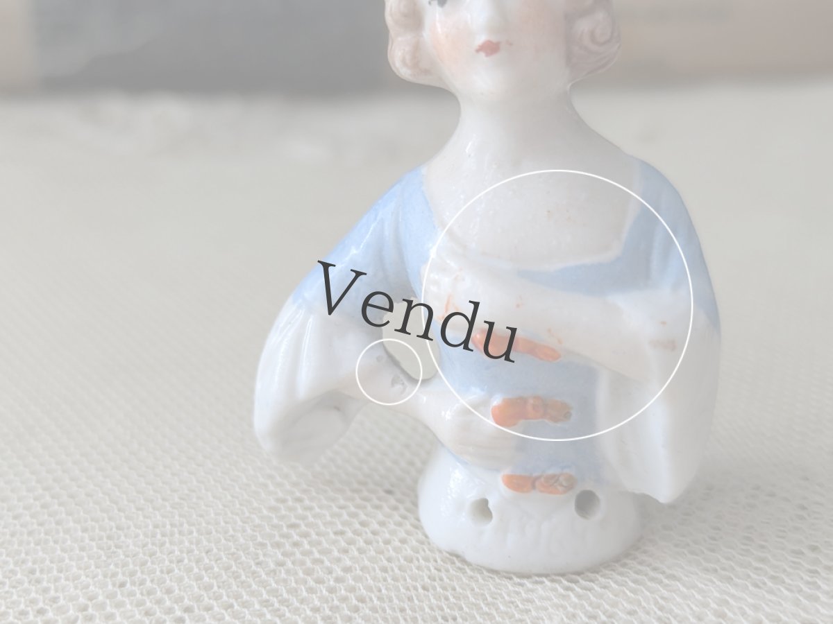 画像8: ドイツアンティーク　ポーセリン ハーフドール (8)