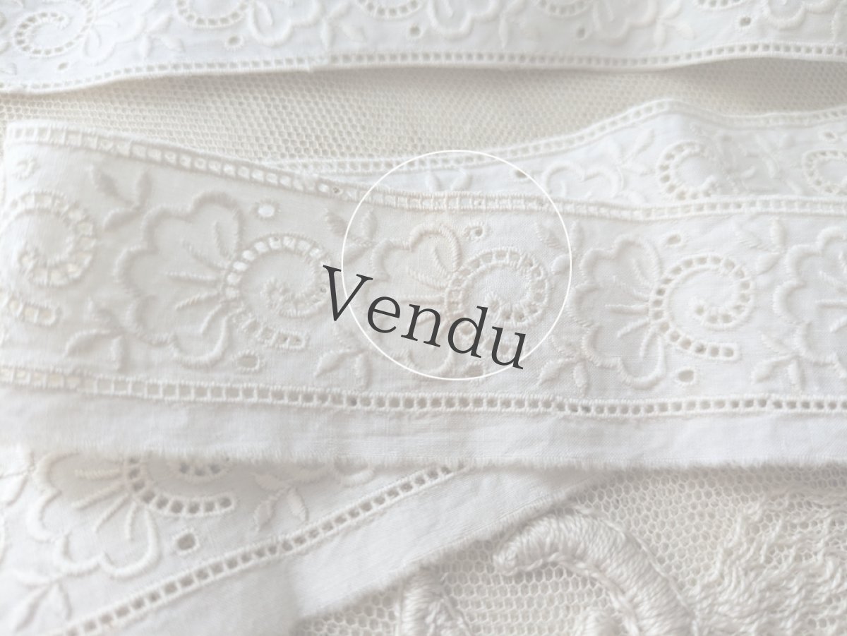 画像3: フランスヴィンテージ　台紙巻きレース3種セット (3)