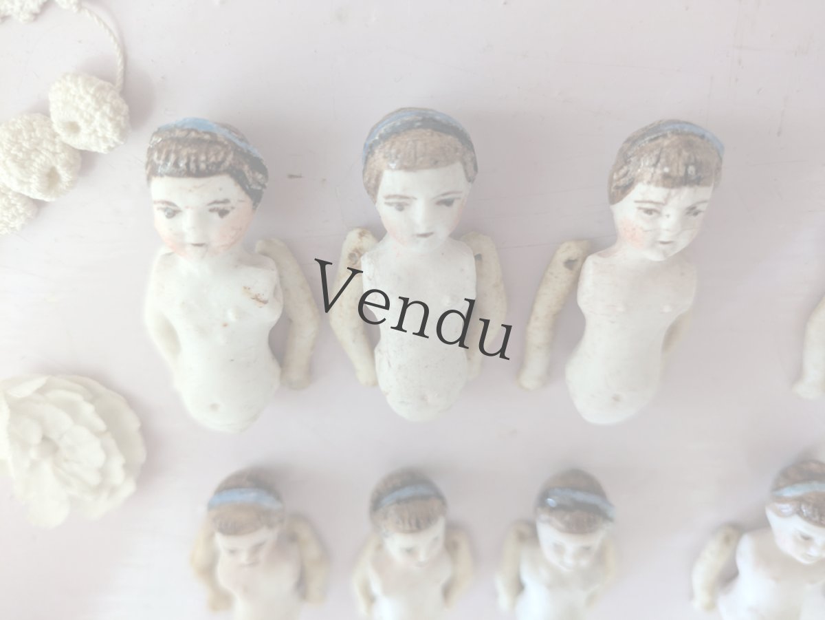 画像4: フランス 1910年前後  ビスクドール ミニョネット 3体セット (4)