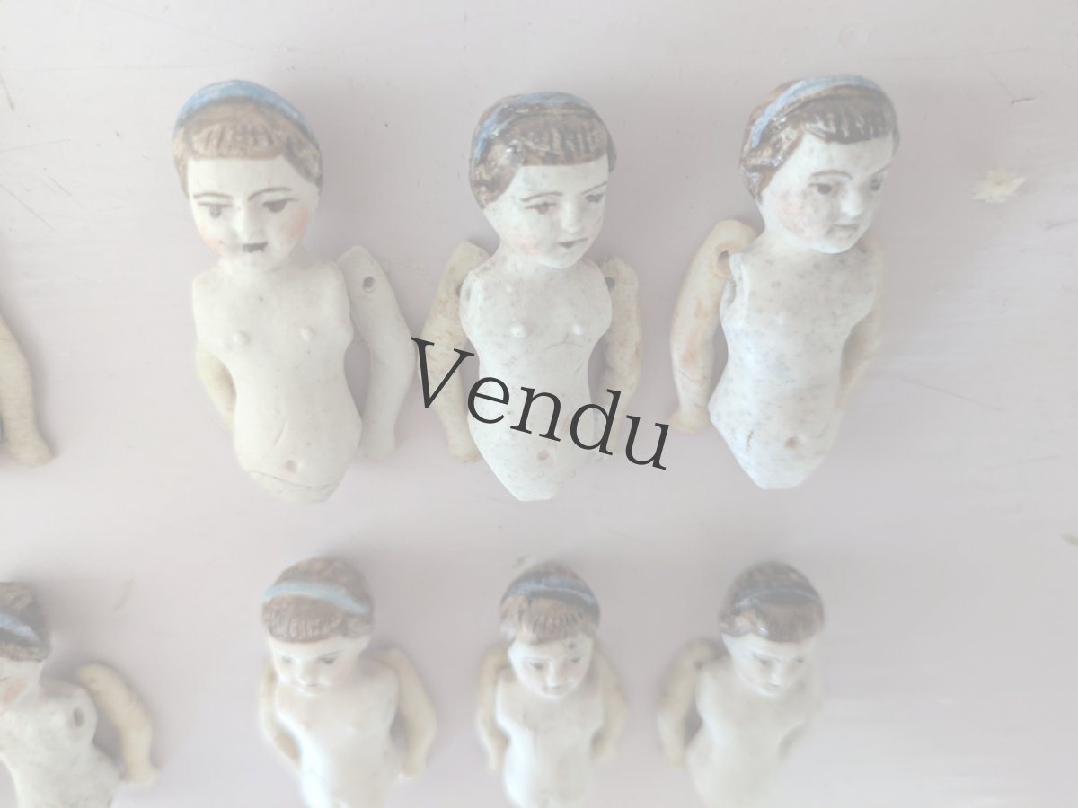 画像8: フランス 1910年前後  ビスクドール ミニョネット 3体セット (8)