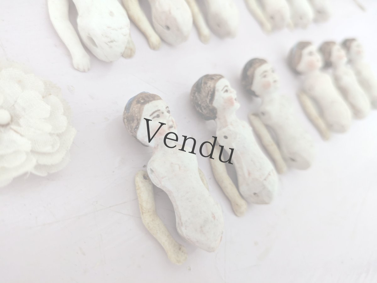 画像12: フランス 1910年前後  ビスクドール ミニョネット 3体セット (12)