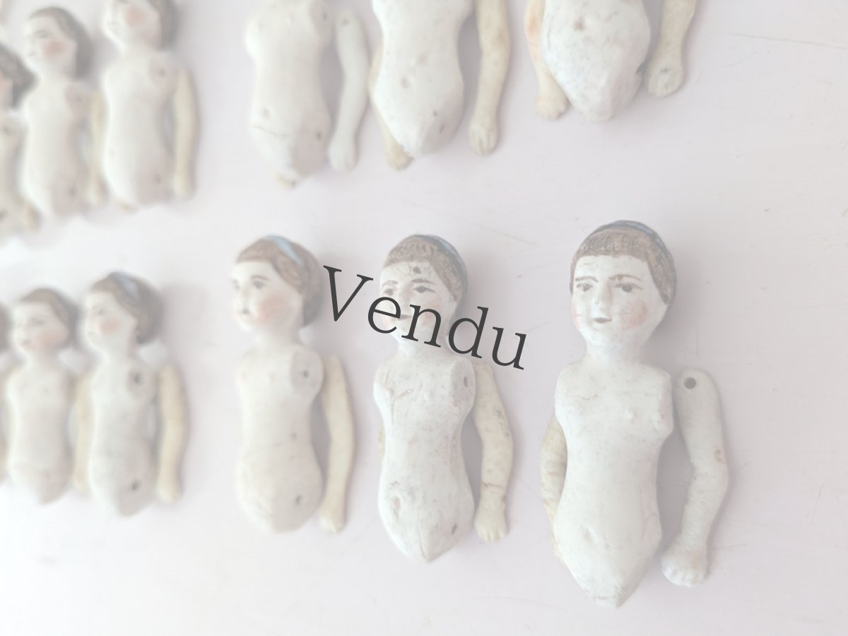 画像15: フランス 1910年前後  ビスクドール ミニョネット 3体セット (15)