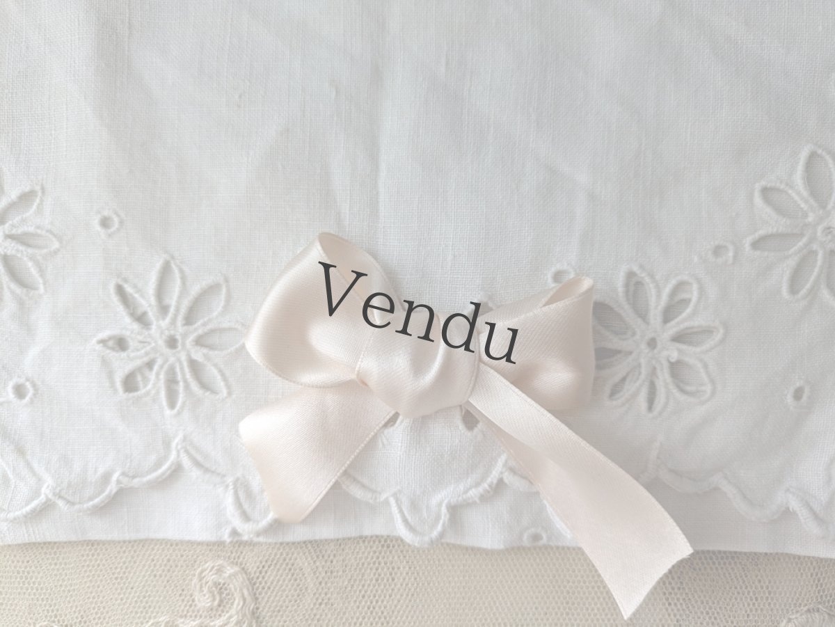 画像2: フランスアンティーク カットワーク刺繍 ポシェット (2)