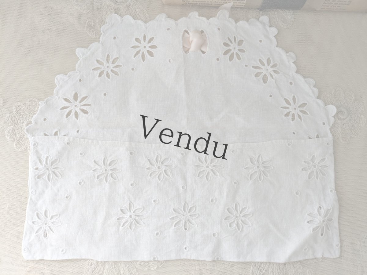 画像3: フランスアンティーク カットワーク刺繍 ポシェット (3)