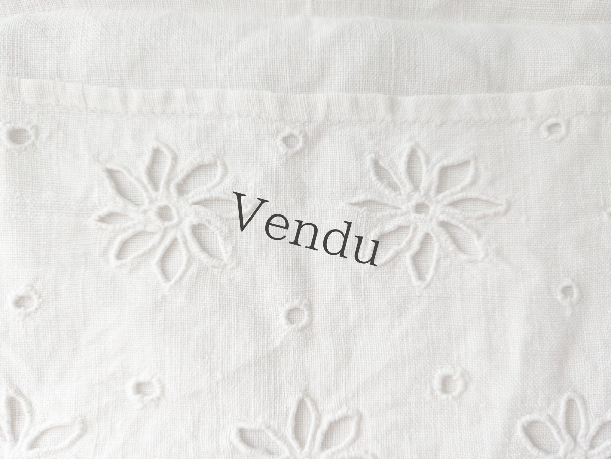 画像4: フランスアンティーク カットワーク刺繍 ポシェット (4)