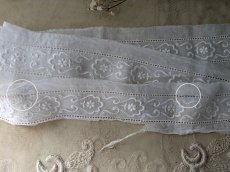 画像4: フランスヴィンテージ 幅広 刺繍レース 188cm (4)