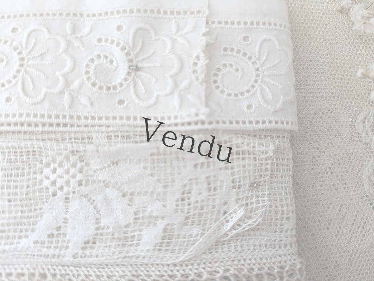 画像5: フランスヴィンテージ　台紙巻きレース3種セット (5)