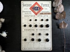 画像1: フランス 1910-30年 シューボタンサンプルシート ノワール C.F.B (1)
