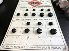 画像4: フランス 1910-30年 シューボタンサンプルシート ノワール C.F.B (4)