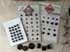 画像6: フランス 1910-1930年 フレンチジェットボタン スクエア 銀彩 23mm (6)