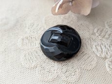 画像2: フランス 1910-1930年 フレンチジェットボタン ユニーク 31mm (2)