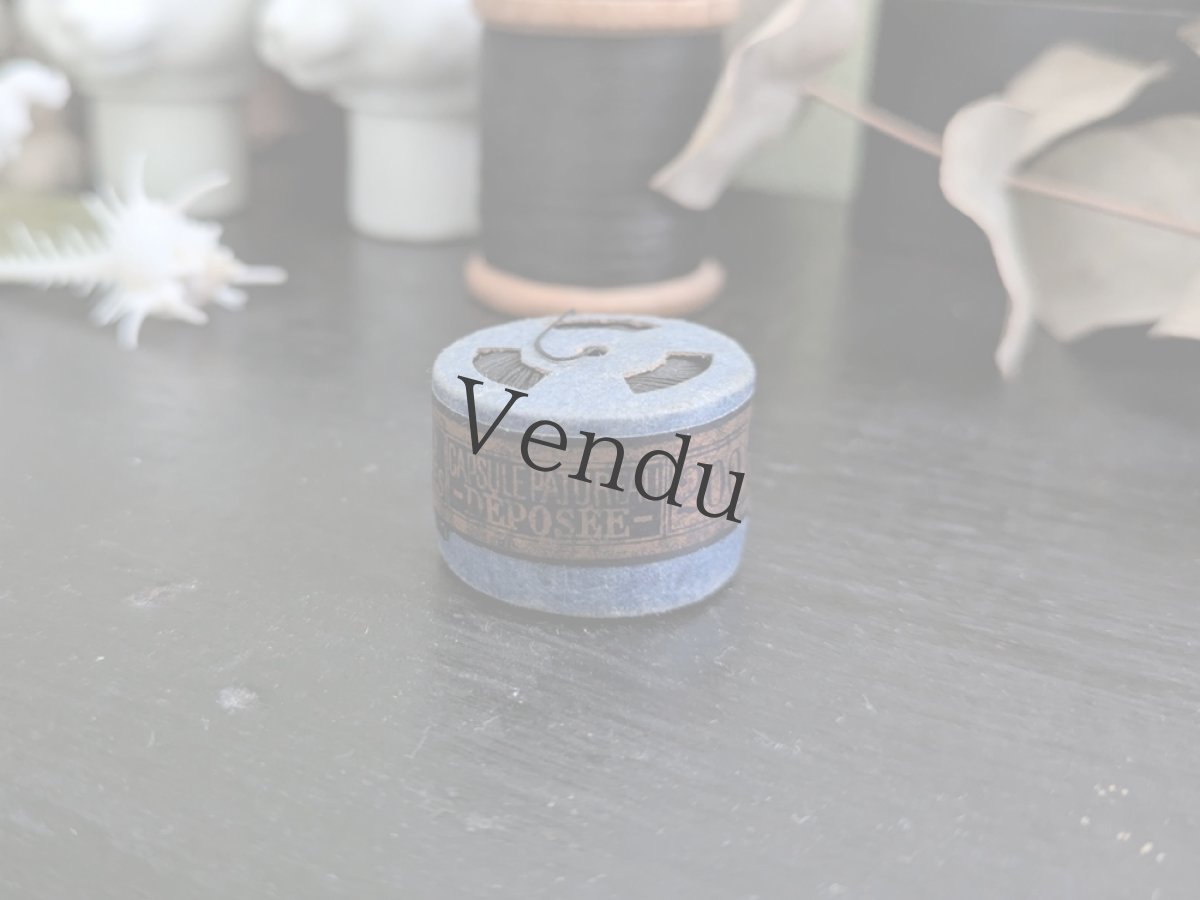 画像2: フランス 1900年前後 カプセル入り糸玉 リネン 200 AU CONSCRIT (2)