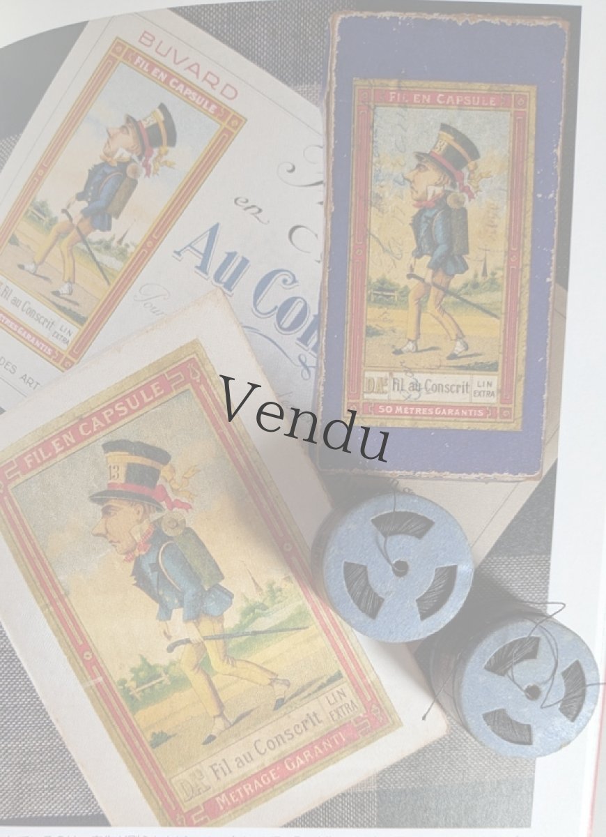 画像13: フランス 1900年前後 カプセル入り糸玉 リネン 200 AU CONSCRIT (13)