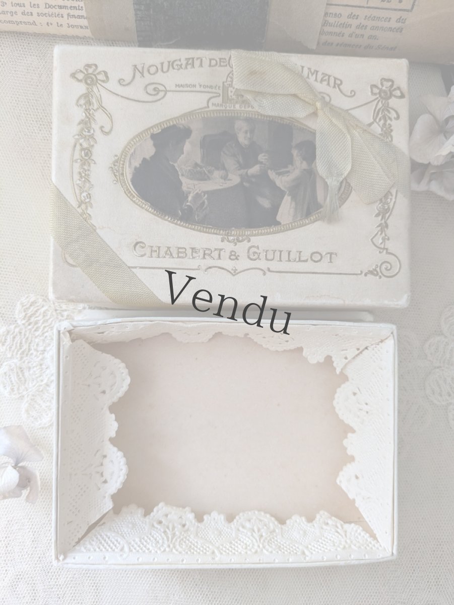 画像6: フランス 1900年前後 ヌガーのお菓子箱 CHABERT & GUILLOT (6)