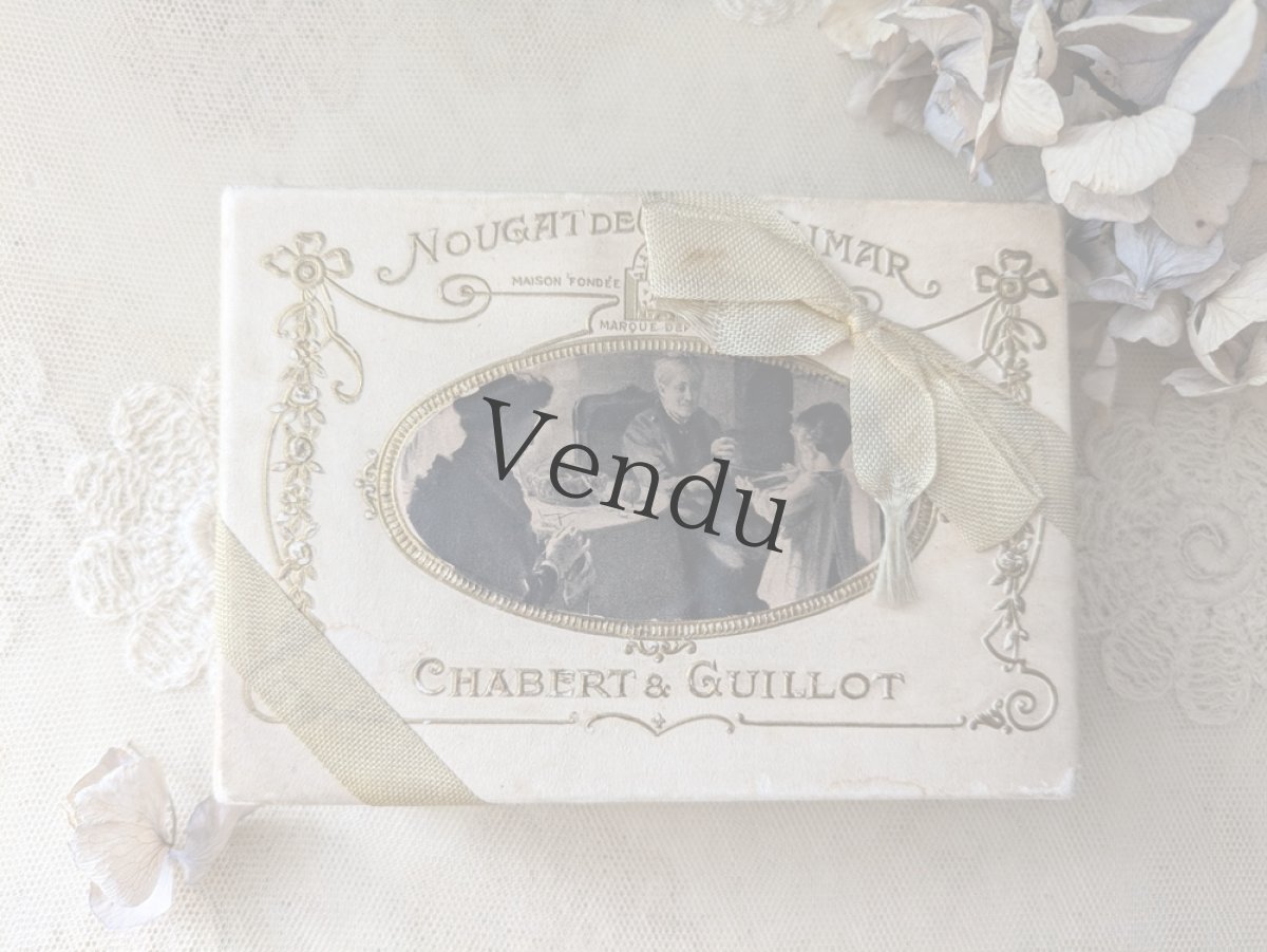 画像1: フランス 1900年前後 ヌガーのお菓子箱 CHABERT & GUILLOT (1)