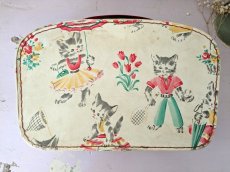 画像9: フランス 1960年代 猫ちゃんのお裁縫ケース／メルスリーセット (9)