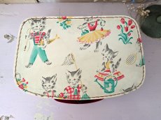 画像1: フランス 1960年代 猫ちゃんのお裁縫ケース／メルスリーセット (1)