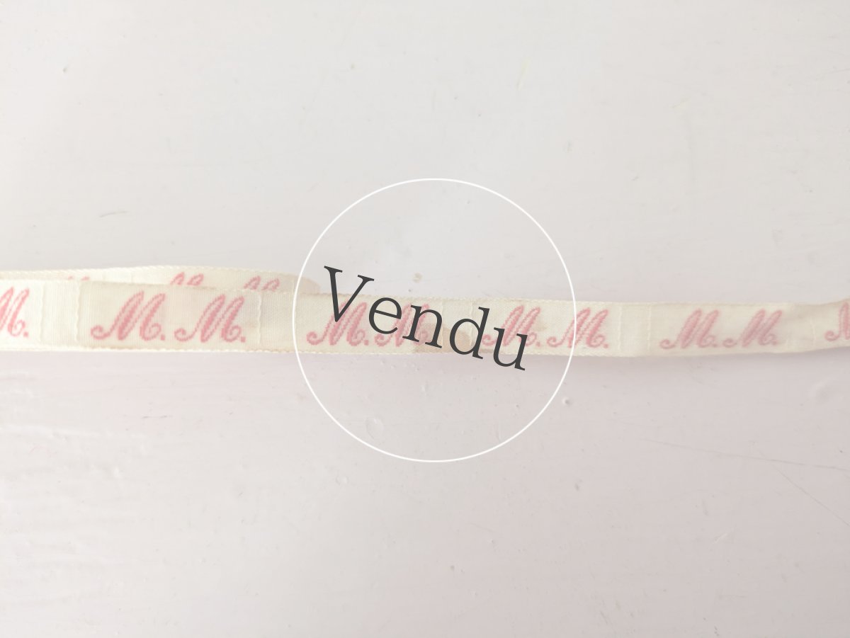 画像8: フランスアンティーク イニシャルテープ《MM》箱入り (8)