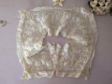 画像4: フランス 1900年前後 白糸刺繍の小さなつけ襟 (4)