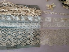 画像1: フランス蚤の市　台紙巻きレース4種セット (1)