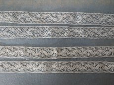 画像1: フランスアンティーク　チュール刺繍レース 2本セット (1)