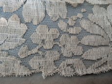 画像4: フランスアンティーク　幅広チュール刺繍レース アネモネ (4)