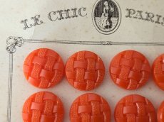 画像2: フランス 1930-50年代 ボタンシート オレンジ 22mm (2)