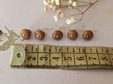 画像6: フランス 1900年前後 靴用ボタン／シュ―ボタン キャラメル 2個セット 9mm (6)