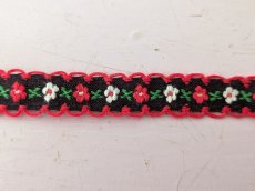 画像3: フランスヴィンテージ 刺繍リボン 2本セット ノアール (3)