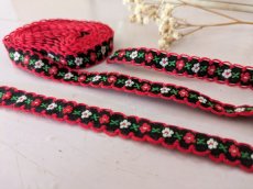 画像4: フランスヴィンテージ 刺繍リボン 2本セット ノアール (4)