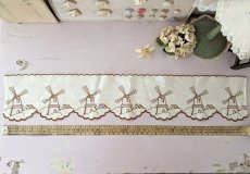 画像4: フランスヴィンテージ 刺繍リボントリム 50cm×11本セット 風車 (4)