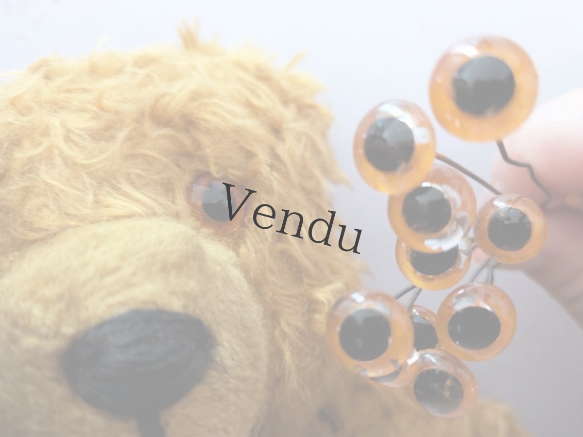 画像7: フランス 1930-50年頃 グラスアイ 5本セット／オレンジ12mm (7)