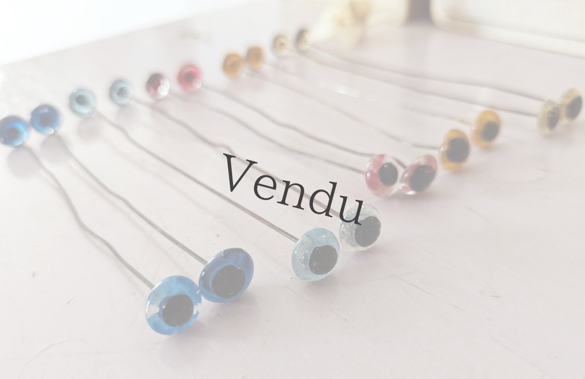 画像5: フランス 1930-50年頃 グラスアイ 10本セット／5色アソート10.5mm (5)