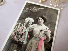 画像2: フランス 1900-10年 Ste-Catherine 切手つきポストカードC (2)