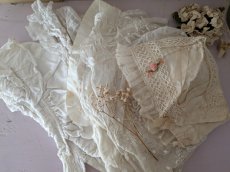 画像12: フランス 1900年前後 シルクとレースの小さなボネ (12)