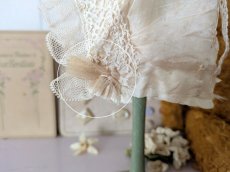 画像10: フランス 1900年前後 シルクとレースの小さなボネ (10)