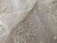 画像5: フランス 19世紀末 白糸刺繍のボネ (5)