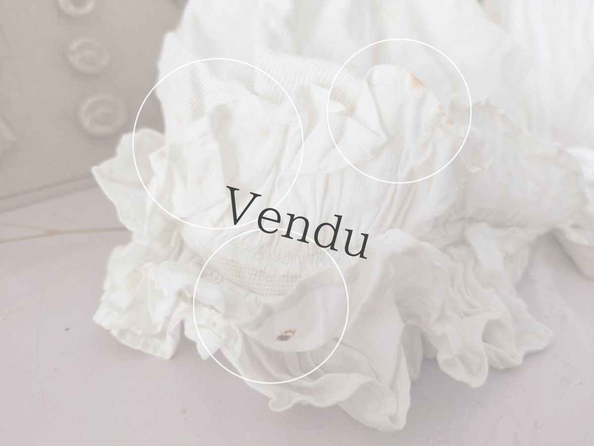 画像4: フランスアンティーク コットンボネ 3種セット (4)