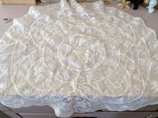 画像3: フランスアンティーク　ノルマンディレースのドイリー 45×42cm (3)