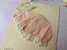 画像2: フランスアンティーク Ste-Catherine ボネ ポストカード ピンク (2)