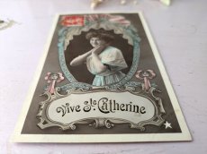 画像3: フランス 1900-10年 Ste-Catherine 切手つきポストカードA (3)
