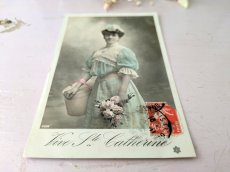 画像3: フランス 1900-10年 Ste-Catherine 切手つきポストカードD (3)
