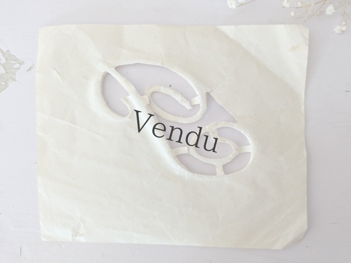 画像4: フランスアンティーク　Plumetis-Express 刺繍イニシャルシート "P" No.5 (4)