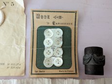 画像7: フランスアンティーク 刺繍メルスリーセット (7)