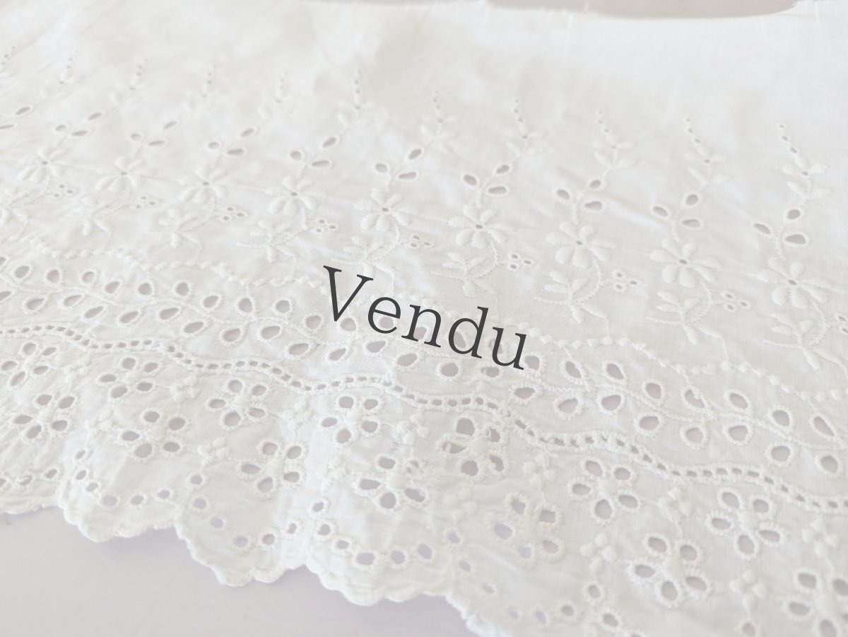 画像2: フランスヴィンテージ　カットワーク刺繍幅広レース 100cm (2)